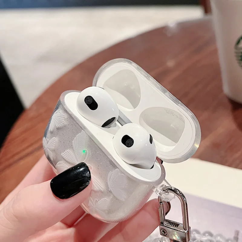 S6f4565b51a9d433e92d0793c20e6a04aK.webp Crystal Butterfly Pendant Bead Bracelet Earphone Case For Apple Airpods 4 3 2 For Airpods Pro/ Pro2 Earphone Case With Keychain