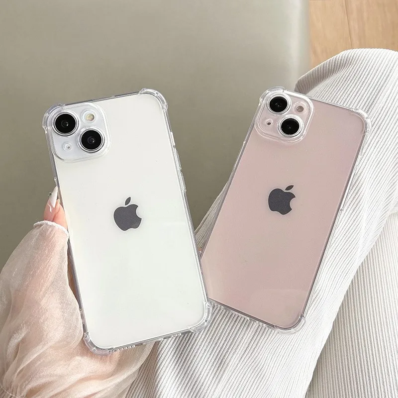Soft Shockproof Transparent Phone Case For iPhone 17 16 15 14 13 12 11 Pro Max 7 8 Plus XS X XR Mini SE Clear Bumper Back Cover