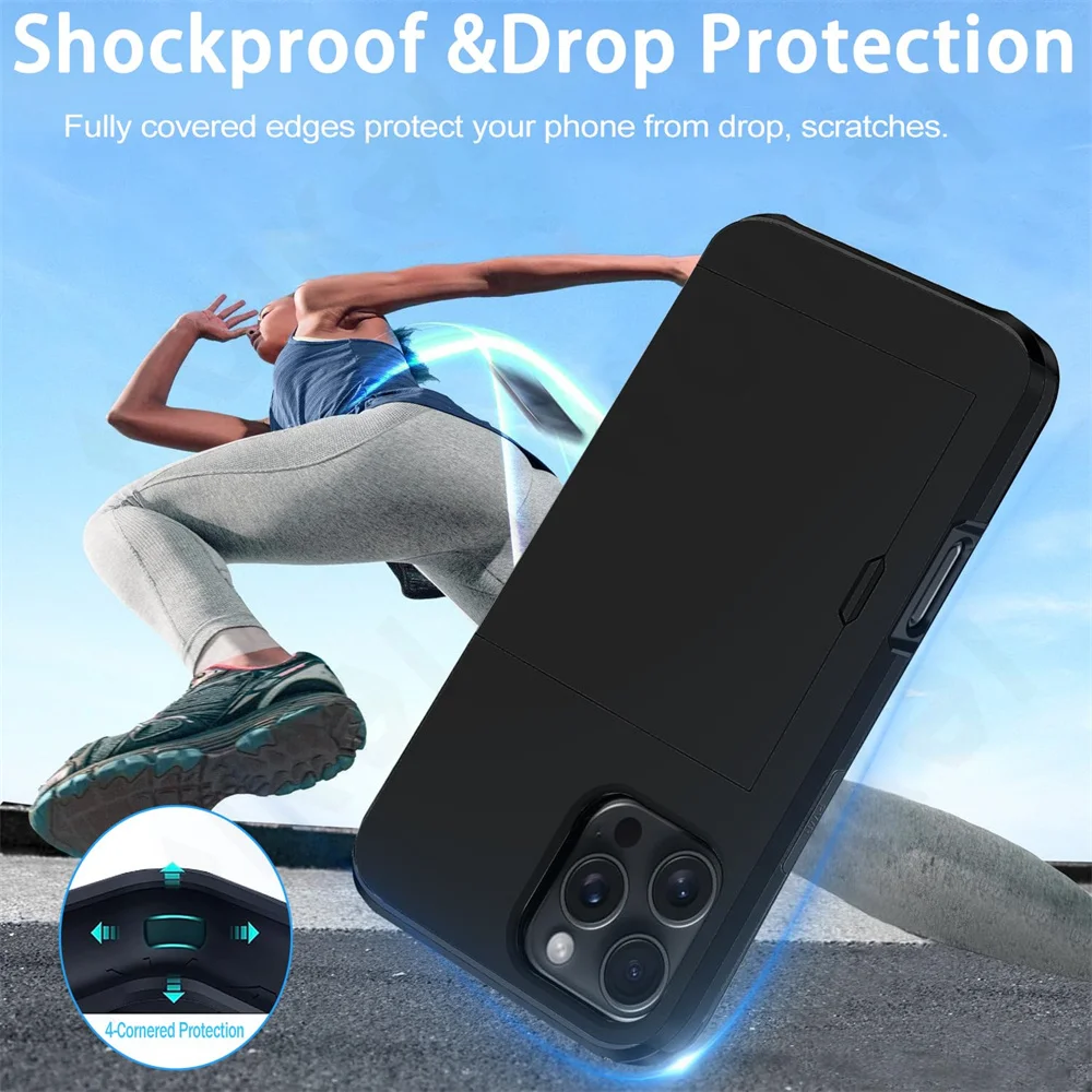 S6ff252e88429423a97e66f7453fedc8eF-3.webp Case For iPhone 17 16 15 14 13 12 11 Pro Max X XR XS 8 Plus Slim Dual Laye Heavy Duty Protective Hidden Card Slot Wallet Cover
