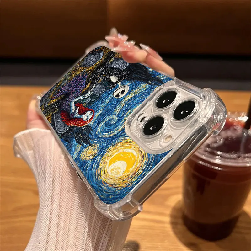 S701dc41f63bc458a8b9f2dbfd6415a66e.webp Halloween Jack Sally Skellington Phone Case Clear For iPhone 17 16 14 15 11 12 13 Pro Max 16E 15 16 Plus 17 Air Shockproof Cover