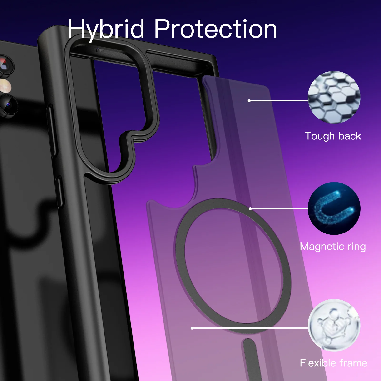 S70aeabad07ef40f3962a1fa9bda289d9a.webp New Matte Phone Case For Samsung Galaxy S24 Ultra S23 S22 Plus S20 S21 FE Translucent Magsafe Magnetic Wireless Charge Cover