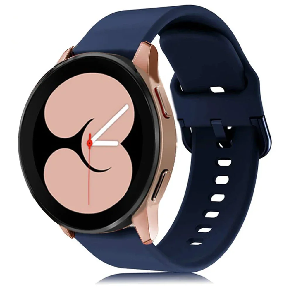 22mm 20mm Strap for Samsung Galaxy watch 4 5 pro 45mm Gear s3 Active 2 silicone smartwatch braceletband amazfit GTS 4 2 GTR band
