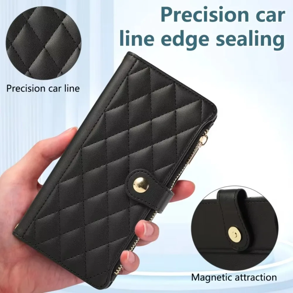 S71929afdb5b445808528451fae847538o.webp PU Leather Card Holder Wallet Phone Case with Crossbody & Wrist Strap for iPhone 16E 17 Ari 16 15 14 13 12 11 Pro Max XS 8 Plus