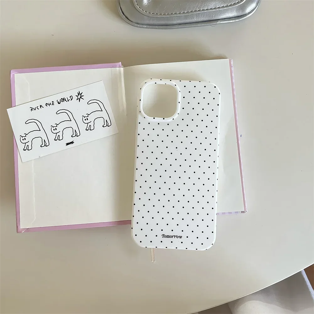 S75bb31e972a64190b35d008273a905ea0-1.webp INS Polka Dot Small Fresh Mobile Phone Case for iPhone 17 16 15 14 13 12 Pro Max 11 Ultra Slim Shockproof Cover for iPhone 17Pro