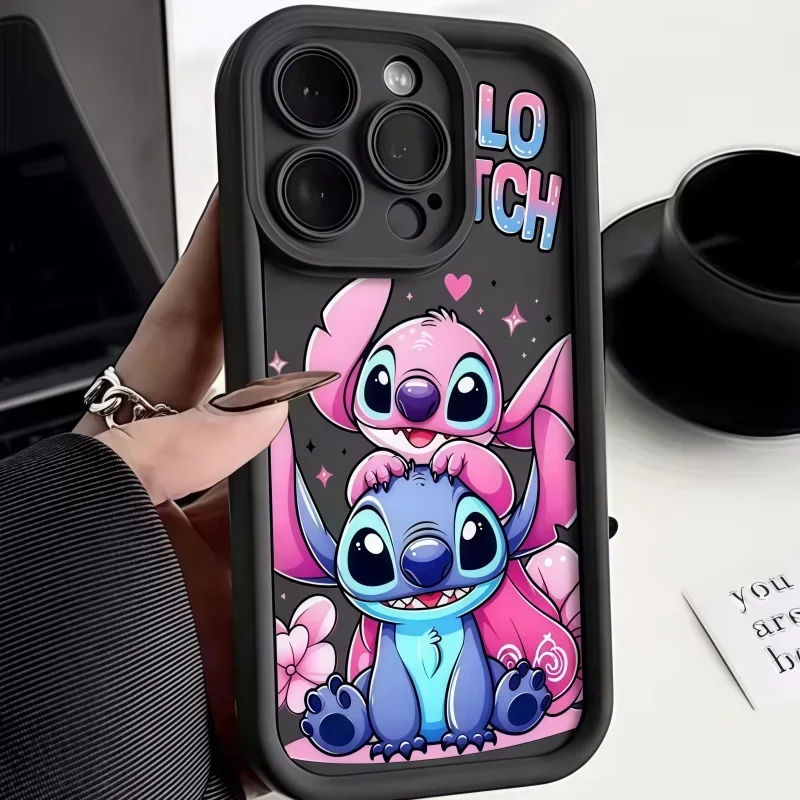 S75f5f7318b3142379b3c24158e94f9bbI.webp Cartoon Stitch Matte Phone Case For IPhone 15 Pro Max 12 11 14 X XS XR 6 6S 7 8 Plus 13 Mini SE 2020 2022 Silicone Cover