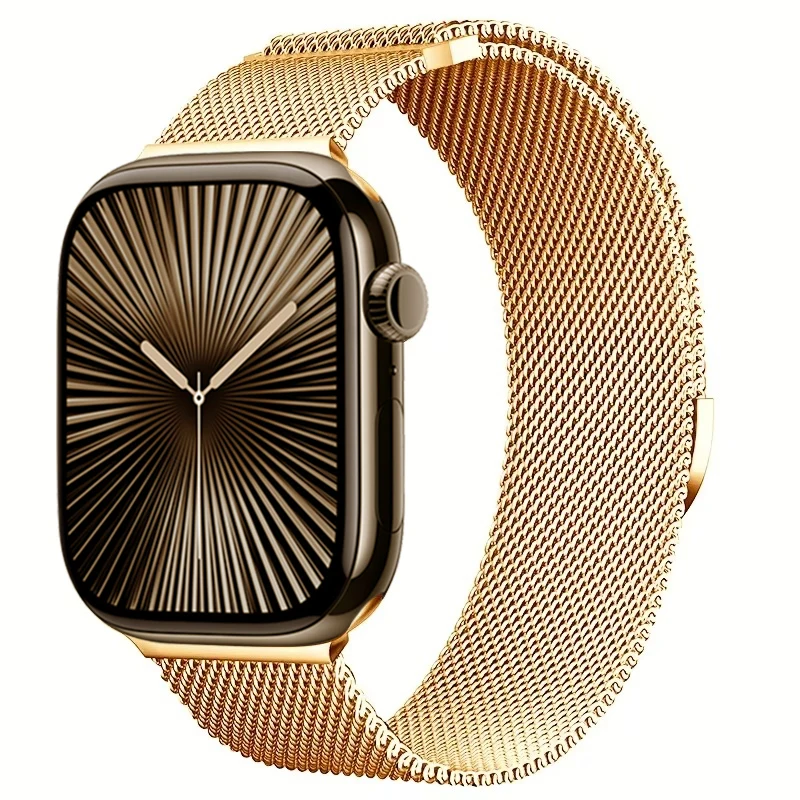 Pure Titanium Metal Milanese Strap for Apple Watch Band Ultra3/2 49mm 11 10 9 8 7 Magnetic Bracelet iWatch 6 5 4 SE2 46mm 45mm 41mm 44mm 40mm