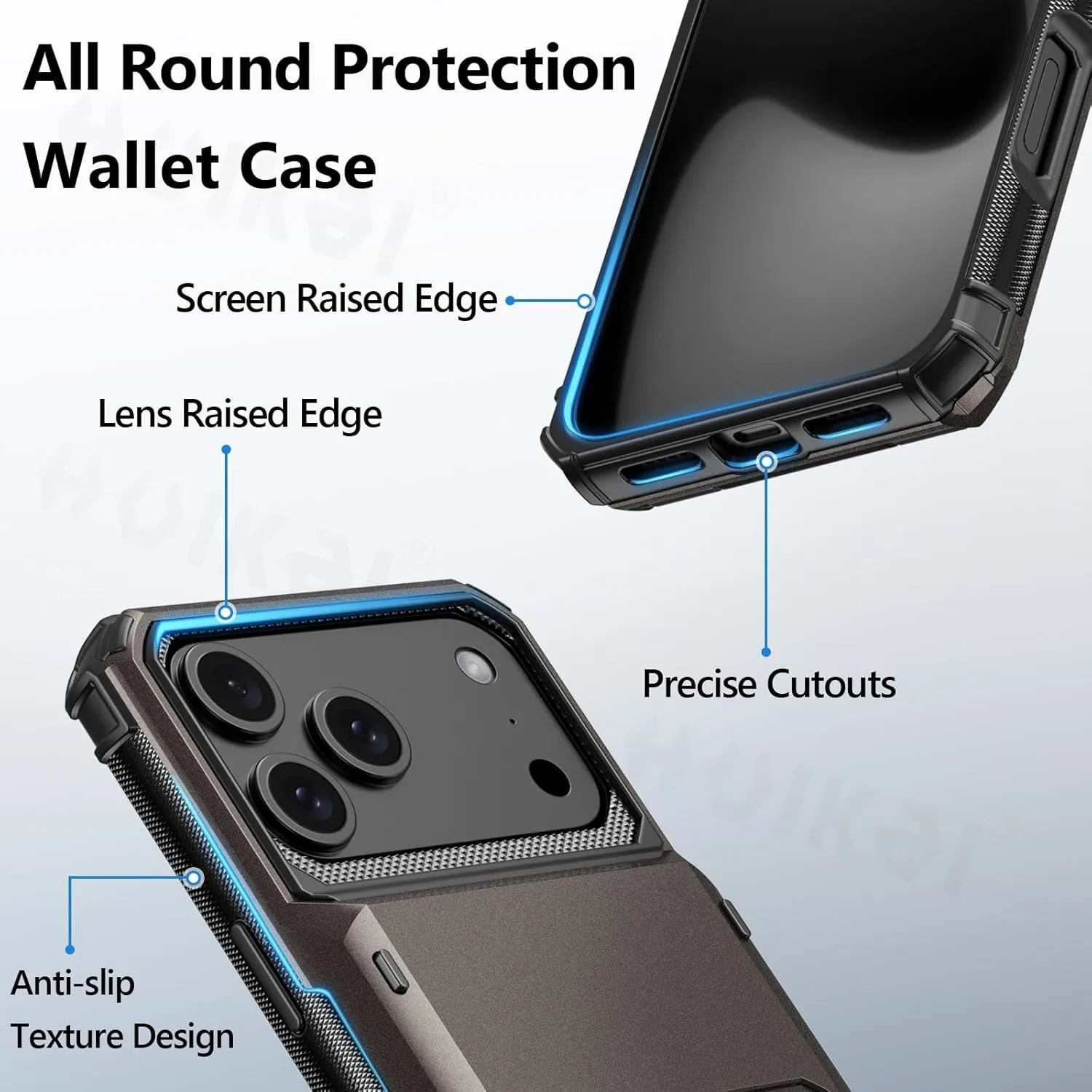 S767f976b9e3444ebaccac8abb4436cd5Y.webp Card Holder Case For iPhone 17 Pro Max 16 15 Pro Max 14 13 12 11 Heavy Duty Wallet Hidden Flip Slot Protective Hard Back Covers