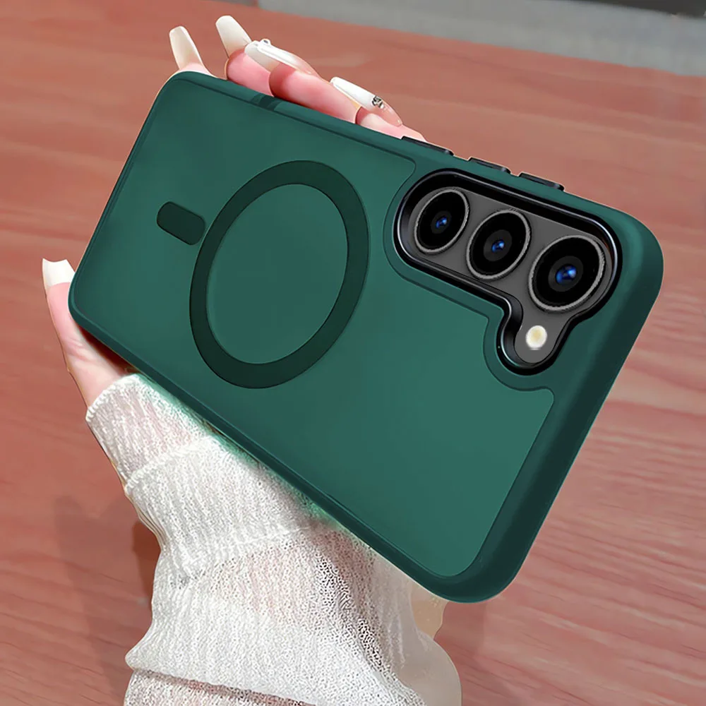 S76d2214d5007419384e694e5591a4dd2o.webp Luxury New Matte Translucent Business Phone Case for Samsung Galaxy S25 S24 Ultra S23 S22 Plus S20 S21 FE Magsafe Magnetic Cover