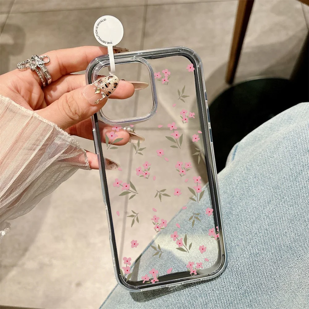 S76eed2815b6c4c5ba0729509f33c113ax.webp 2 in 1 Candy Color Phone Case For iPhone 11 16 17 Pro Max 13 15 14 12 17 Air 17promax Soft TPU Transparent Flower Funda Cover