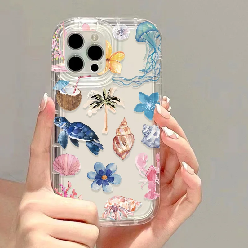 S77044dfcf7634f48a8ed44ce3ab6a501g.webp Flower Phone Case For iPhone 17 16 Pro Max Case iPhone 15 13 11 14 12 Pro Max 16E 8 7 Plus XR XS SE Transparent Shockproof Cover