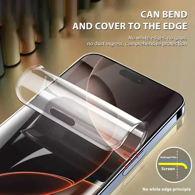 S795d5b95a9d241208ca1418e9ffec7dcl.webp 5Pcs Hydrogel Film for IPhone 16 14 13 12 11 15 Pro Max Mini 7 8 14 15 16 Plus Screen Protector for IPhone X 17 XS MAX Not Glass