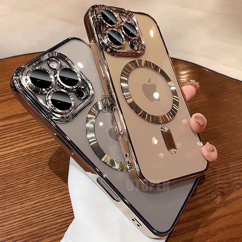 S799af182c65347ed97f3342ca75af654g-3.webp Official Desert Gold Phone Case For iPhone 17 Air 16 15 14 13 12 11 Pro Max Plus Clear Magsafe Magnetic Lens Protect Soft Cover