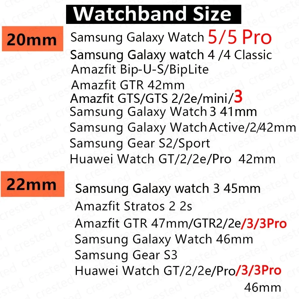 22mm 20mm Strap for Samsung Galaxy watch 4 5 pro 45mm Gear s3 Active 2 silicone smartwatch braceletband amazfit GTS 4 2 GTR band