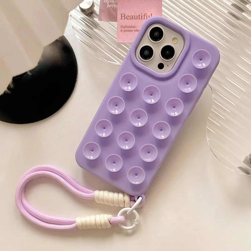 S7ad181d6c53f4ae3bf027b7efdbadef9U.webp 3D Suction Cup Silicone Phone Case For iPhone 16 Pro Case iPhone 13 15 17 11 12 14 Pro Max Anti Slip Wall Stand Back Cover Coque