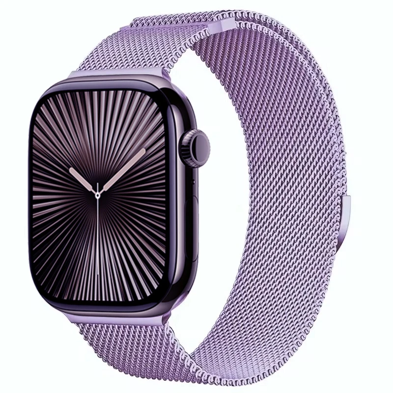 Pure Titanium Metal Milanese Strap for Apple Watch Band Ultra3/2 49mm 11 10 9 8 7 Magnetic Bracelet iWatch 6 5 4 SE2 46mm 45mm 41mm 44mm 40mm