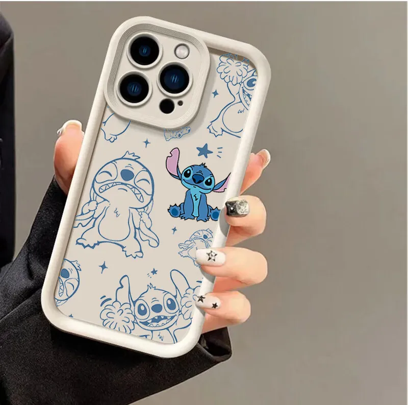 S7b0e0053fdbc40cebb247a28fc96cc7eJ.webp Cartoon Stitch Matte Phone Case For IPhone 15 Pro Max 12 11 14 X XS XR 6 6S 7 8 Plus 13 Mini SE 2020 2022 Silicone Cover