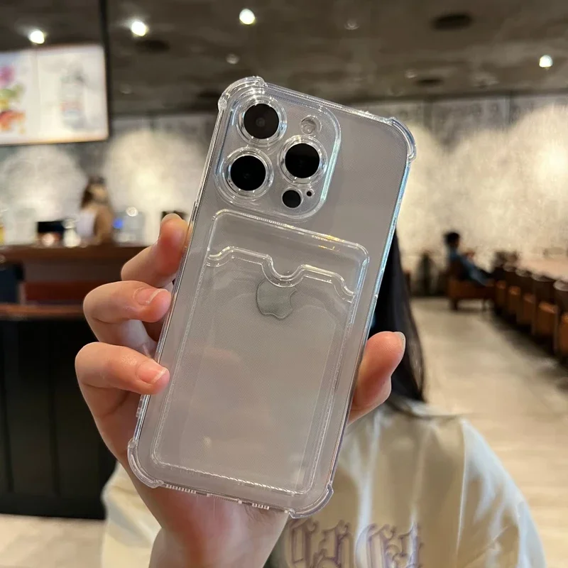S7bb45dcfd299414198216ba85f8b21aca.webp Luxury Soft Card Bag Phone Case For iPhone 17 16 15 14 13 12 11 Pro Max X XS Max XR 7 8 Plus SE 2022 Transparent Bumper Cover