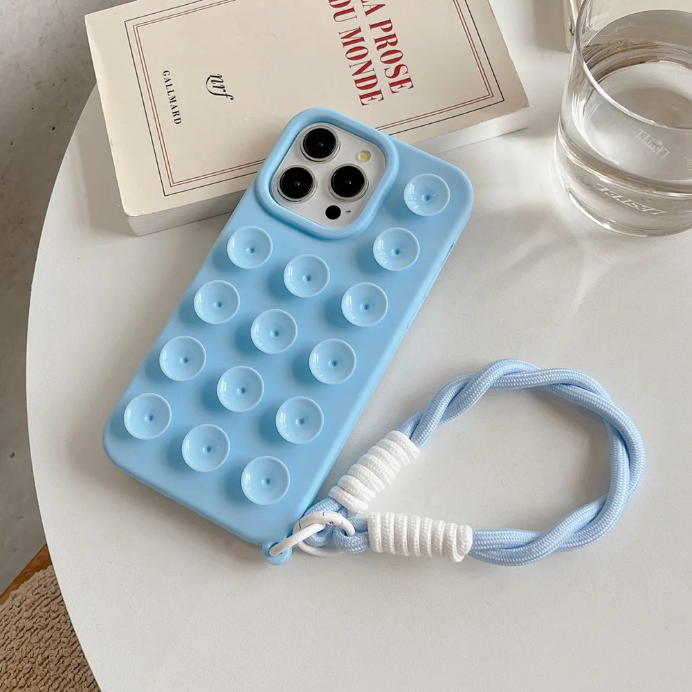 S7c2d31fd2b334439927bee69493e4d8dZ.webp 3D Suction Cup Silicone Phone Case For iPhone 16 Pro Case iPhone 13 15 17 11 12 14 Pro Max Anti Slip Wall Stand Back Cover Coque