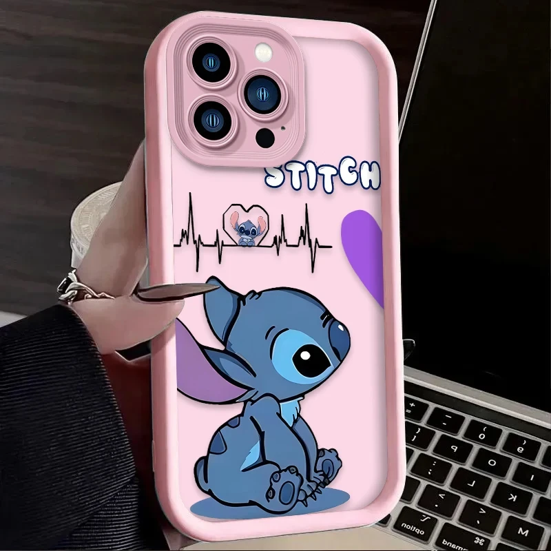 S7c7c2403d14a41849d9ff8afa2a4a58aF.webp Cartoon Stitch Angel Cute Couple Phone Case For iPhone 15 14 13 12 11 Pro Max X XS Max XR 12 13 Mini 7 Plus Shockproof Soft Cover
