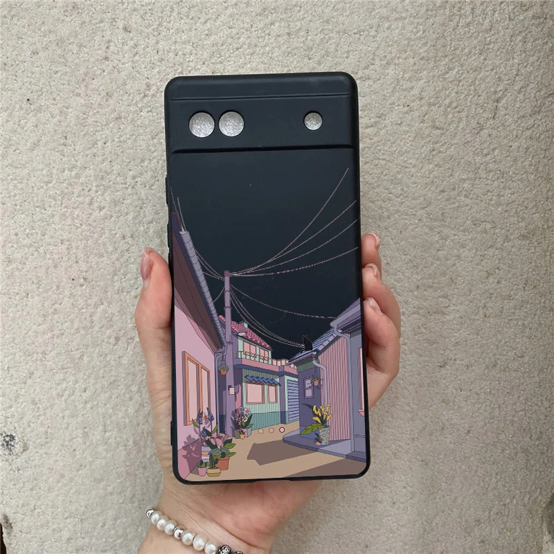 Japan Anime Landscape phone Case for Google Pixel 10 Pro XL 9 7a 7Pro 6a 6 6Pro 8 8 Pro 5G Clear Scenery Covers Fundas Skin