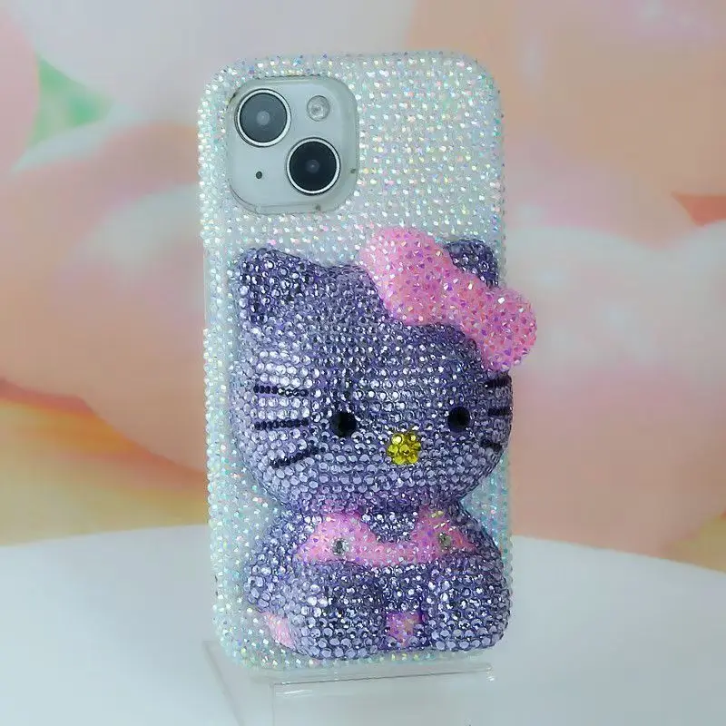 S7e131bac5c4f441e9def968e035d04168.webp Kawaii Kitty Cartoon Cat Rhinestone Bling Crystal Phone Case Chain for Iphone 16 12 13 14 15Pro Max X Xs Xr 7 8 Plus Se 2 3 10 Cartoon