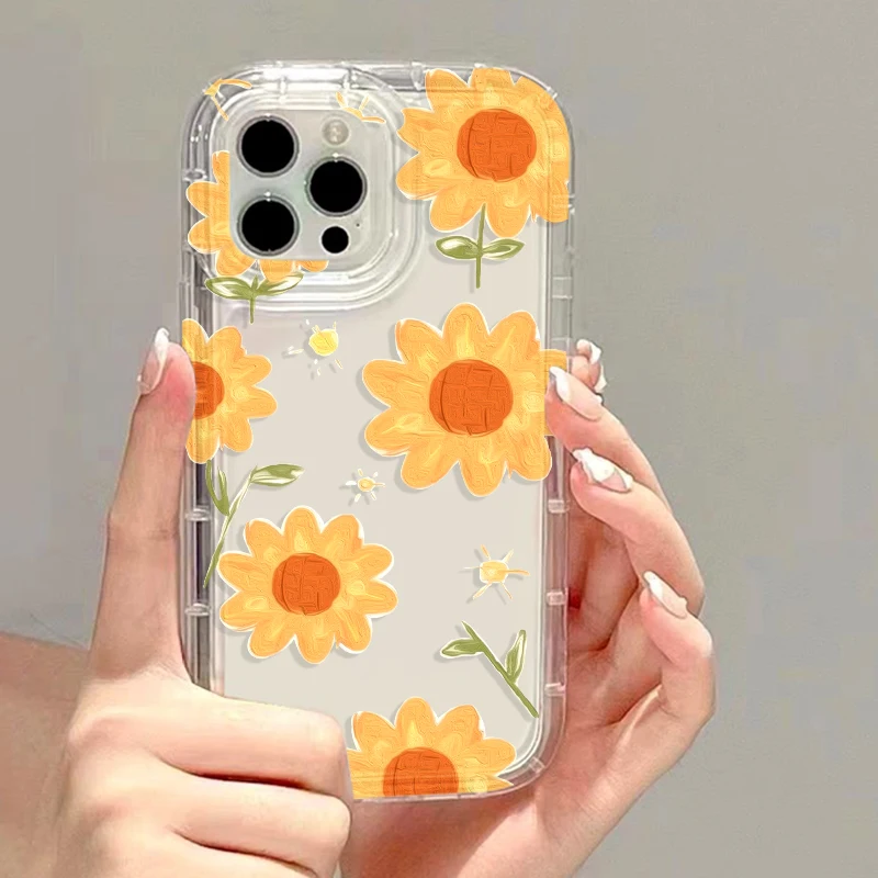 S807299a2811c4fad9b0f61c3322b9607T.webp Flower Phone Cases For iPhone 17 Case iPhone 16 Pro Max 17 Air 15 11 14 13 12 Promax 16 15 Plus Clear Carcasa Soft Silicon Cover