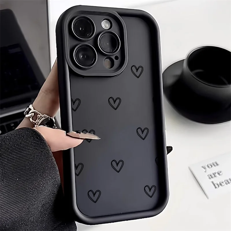 S81e4f06dfe7e4dffaae0b84c68b7cd99m.webp Simple Love Heart Case For iPhone 14 Pro Cases iPhone 17 16 15 11 12 13 Pro Max 14 15 Plus 17 7 8 X XR XS Max Soft Siicone Cover