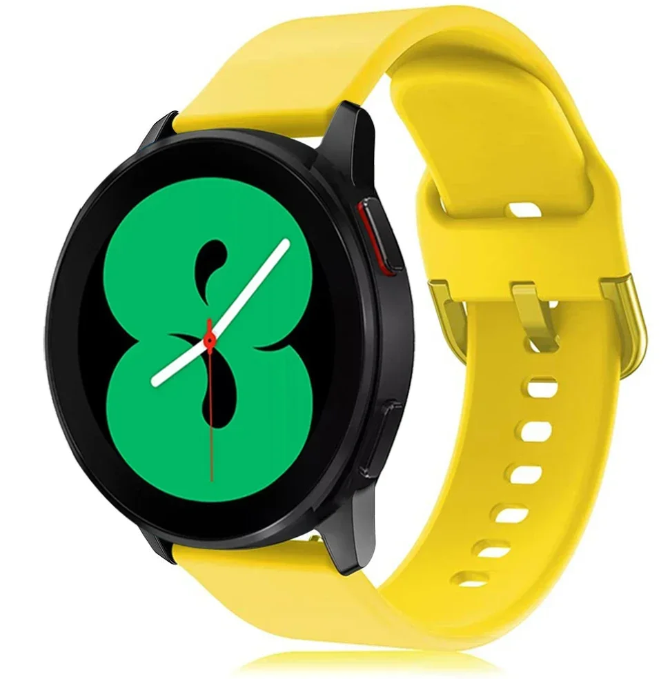 22mm 20mm Strap for Samsung Galaxy watch 4 5 pro 45mm Gear s3 Active 2 silicone smartwatch braceletband amazfit GTS 4 2 GTR band