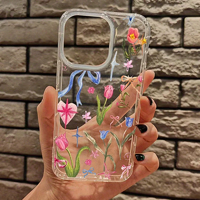 S83eae9cfb8ec4f9292a78714ccca660c2-1.webp Transparent Fruit Juice Flower Pattern Phone Case For iPhone 17 16 14 11 12 13 15 Pro Max 14 Plus 17 Air Shock-Absorbing Cover