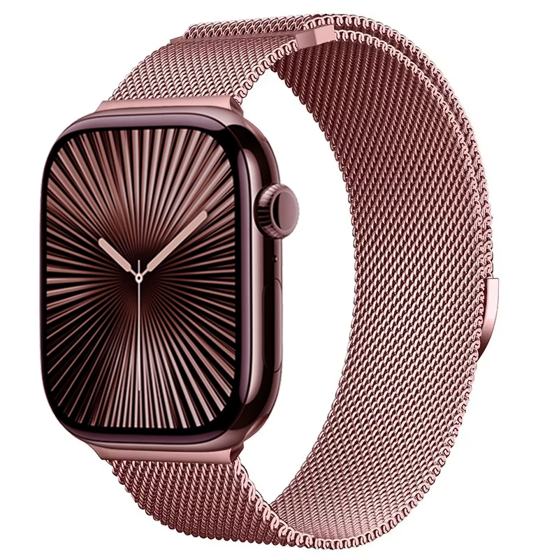 Pure Titanium Metal Milanese Strap for Apple Watch Band Ultra3/2 49mm 11 10 9 8 7 Magnetic Bracelet iWatch 6 5 4 SE2 46mm 45mm 41mm 44mm 40mm