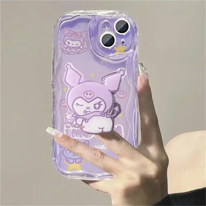 S8890855092904ebc8bb8604f4d22cdf0Q.webp Cute Kitty Cat Grip Tok Holder Wave Soft Phone Case For IPhone 16 15 17 Pro Max 14 11 12 Pro 17 Air 13 Mini 16E