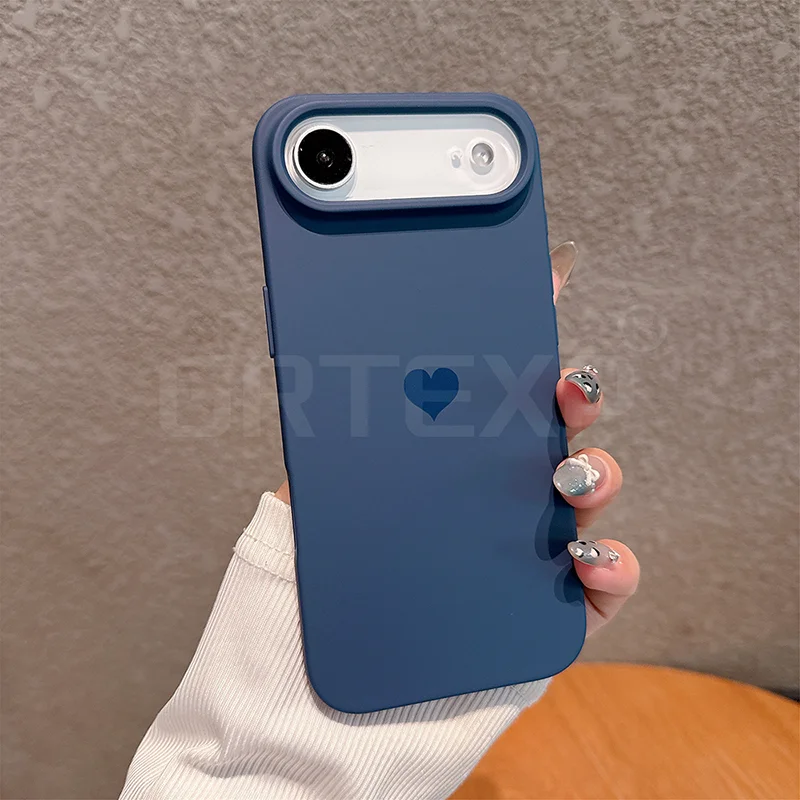 S89da889cbec544c089aa46349d039417G.webp Matte Candy Color Love Heart Silicone TPU Soft Case For Iphone 17 Pro 17 Promax 17 Air Solid Color Frosted Shell 