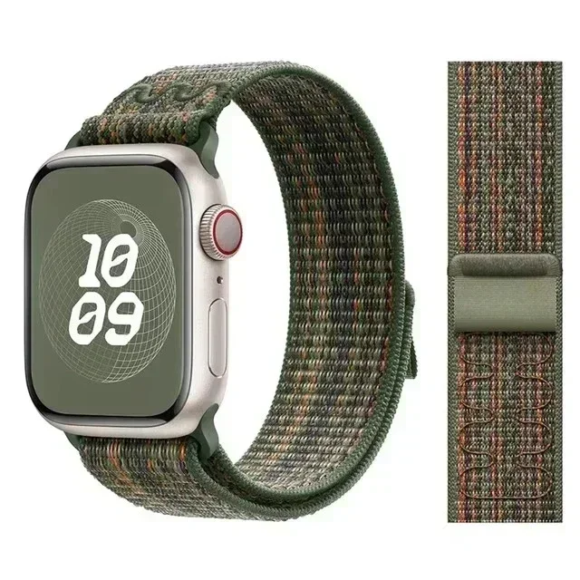 Nylon Sport Strap for Apple Watch Band 49mm for Loop Bracelet iWatch S10 9 8 7 6 5 4 3 se2 Ultra 2 46mm 45mm 44mm 41mm 42mm