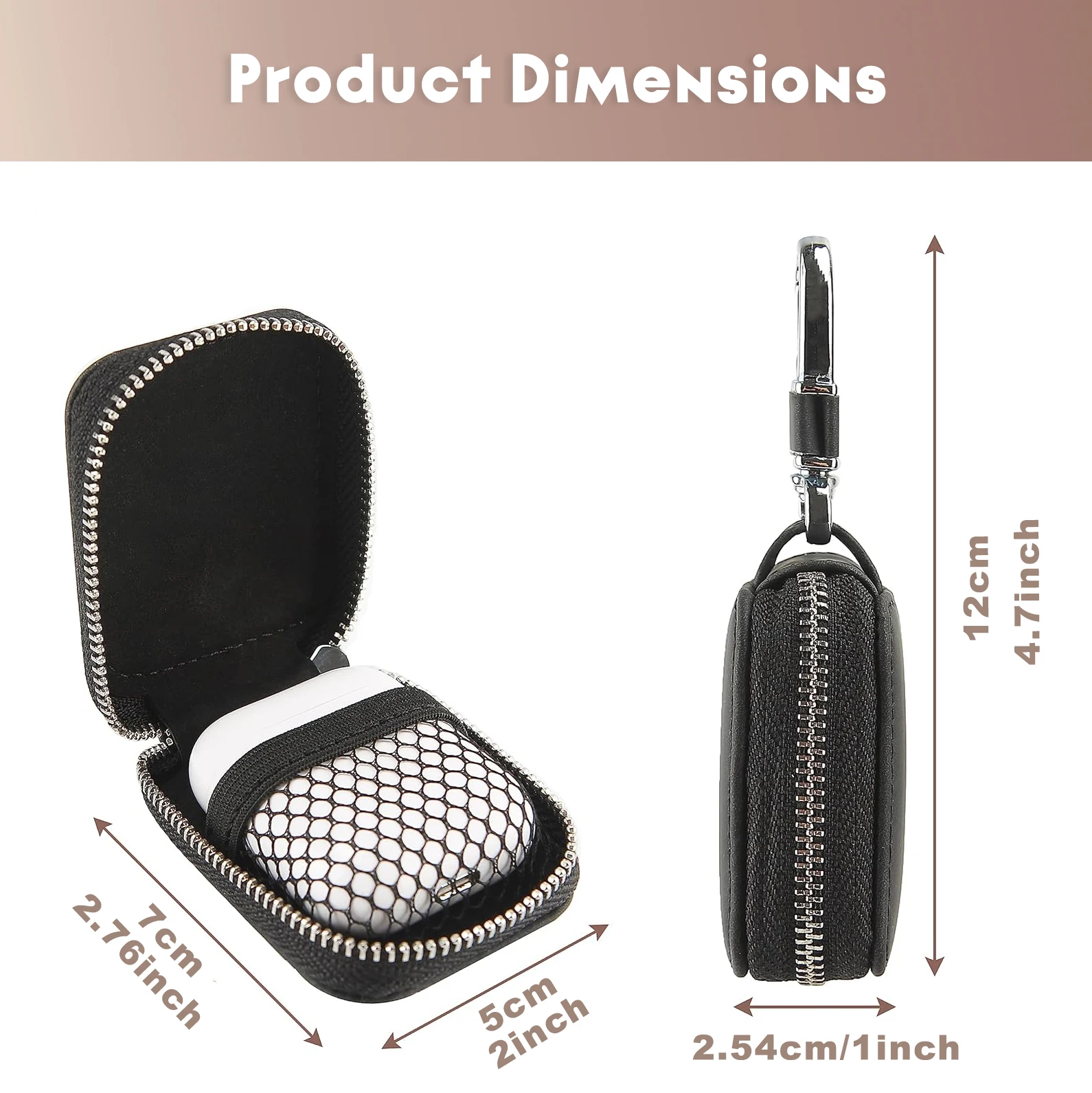 Universal Leather Case for Airpods 1/2/3/Pro Dustproof Waterproof Dropproof Anti-Scratch Travel Wireless Earbuds Bag