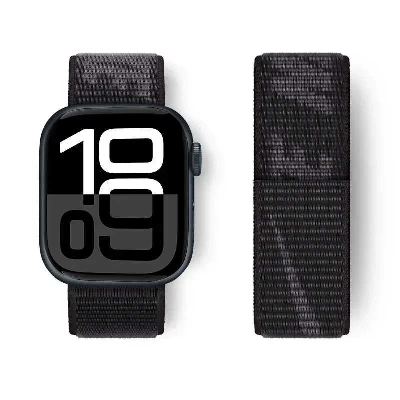 Nylon Sport Strap for Apple Watch Band 49mm for Loop Bracelet iWatch S10 9 8 7 6 5 4 3 se2 Ultra 2 46mm 45mm 44mm 41mm 42mm