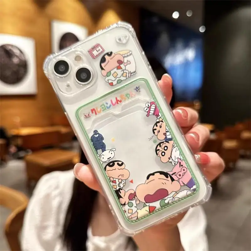 S8c050de68a0e44cb95c4cec61167fe86k.webp Cute Crayons Shin-chans Photo Card Slot Wallet Case For iPhone 17 Pro 17 Air 15 Pro Max 16 14 13 12 11 Plus 16e Cover Funda Sili