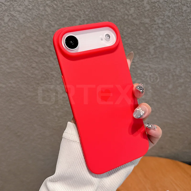 S8c1aab8c518f459bb4a7381818c75a74W.webp Matte Candy Color Love Heart Silicone TPU Soft Case For Iphone 17 Pro 17 Promax 17 Air Solid Color Frosted Shell 