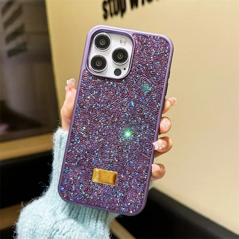 S8c1c6442e61d4ce988befd78b131a984q.webp Luxury Bling Glitter Phone Case For iPhone 17 16 Pro Max 15Pro 14plus 13 12 Vogue Protective Soft Diamond Cover Protective Shell