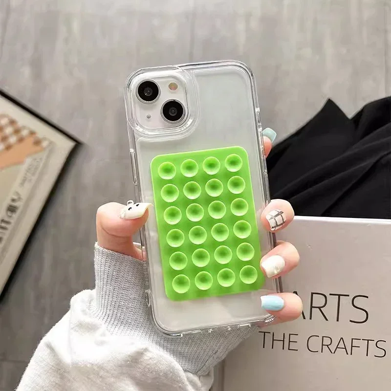 S8c2575b06c454da593e99874816ccef2g.webp 3D Suction Cup Airbag Phone Case For iPhone 17 16 15 14 13 12 11 Pro Max XR X XS 7 8 Plus SE Transparent Shockproof Bumper Cover