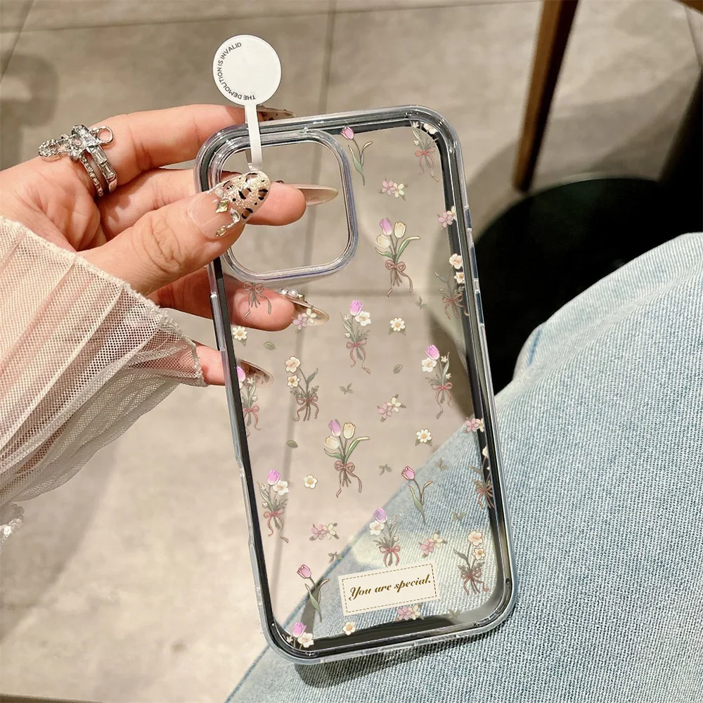 S8cbff396a32d4e438bc0124c4e7cb520S.webp 2 in 1 Candy Color Phone Case For iPhone 11 16 17 Pro Max 13 15 14 12 17 Air 17promax Soft TPU Transparent Flower Funda Cover