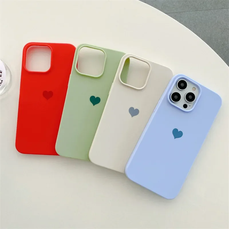 S8ceb12eed4c64c38b87acce8e0e8af2b4-1.webp Simple Candy Colors Love Heart Phone Case For iPhone 17 Air 16e 15 11 12 13 mini 14 Pro Max Plus Silicone Soft Shockproof Cover