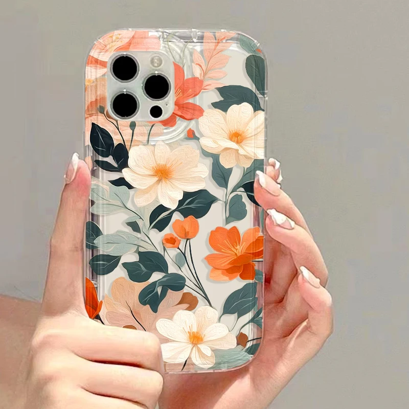 S8d335d46b85849659597c579e7cd7676l.webp Flower Phone Cases For iPhone 17 Case iPhone 16 Pro Max 17 Air 15 11 14 13 12 Promax 16 15 Plus Clear Carcasa Soft Silicon Cover