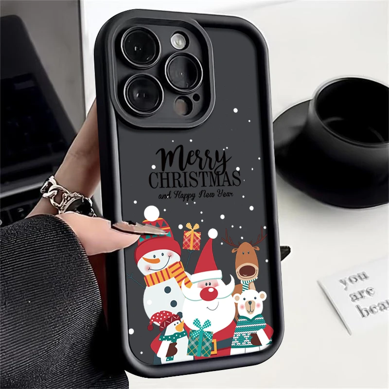 S8d873676798e46efb5a3f070d89ada0cK.webp Christmas Pattern TPU Case For iPhone 17 Air 16e 16 Pro Max 15 14 Plus 13 12 11 17 Pro Max Shockproof Soft Silicone Phone Cover