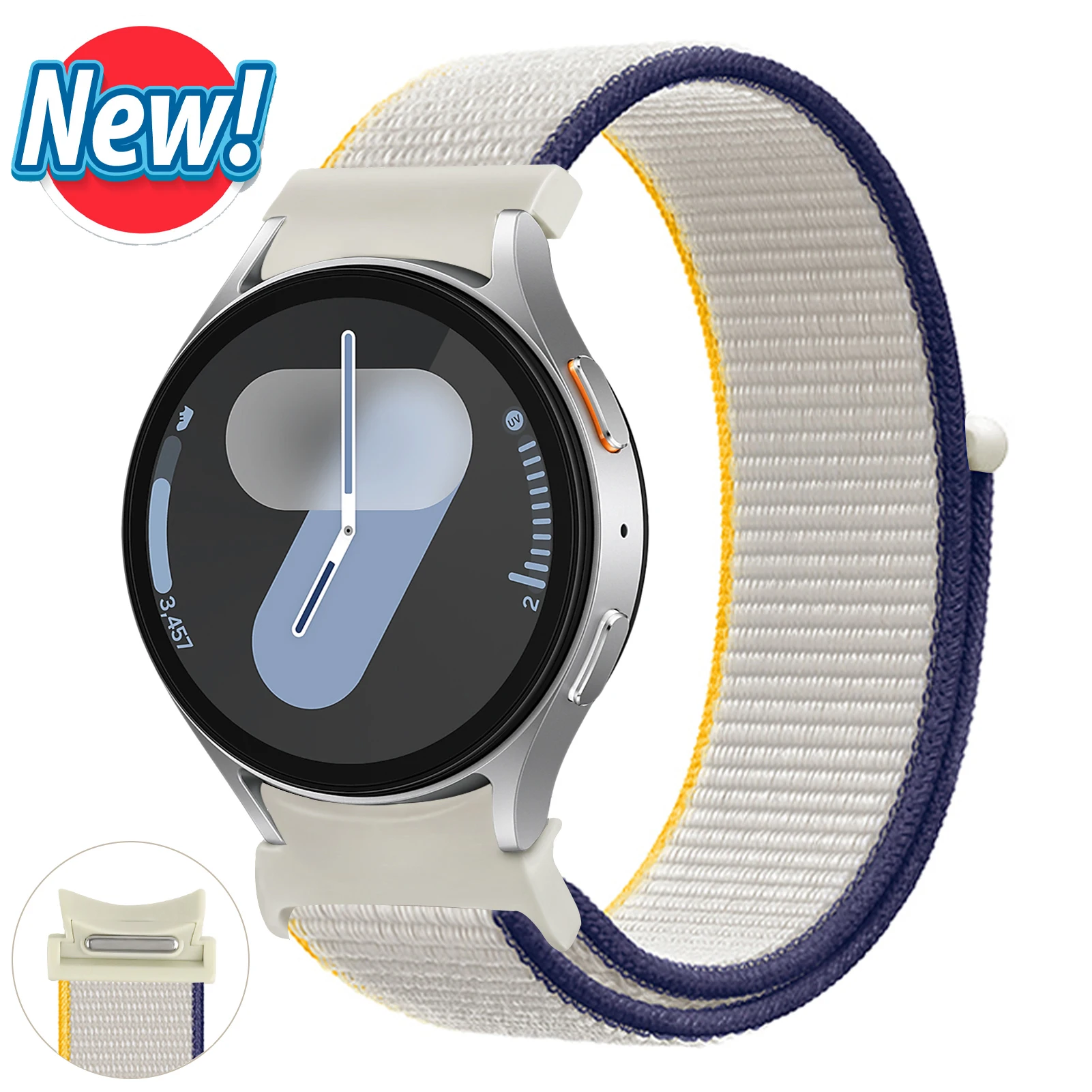 Nylon loop Band For Samsung Galaxy Watch 7 6 5 4 44mm 40mm 5 pro 45mm Sport 20mm bracelet Galaxy Watch6 Classic 47mm 43mm Strap