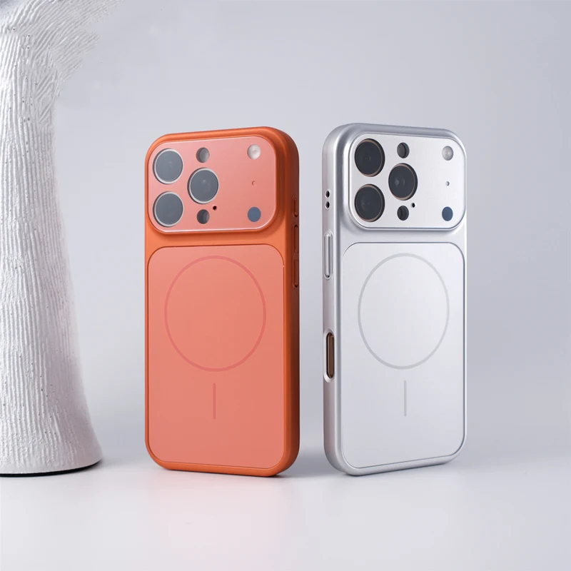 Frosted Camera Lens Protection Magnetic MagSafe Case For iPhone 17 17Pro Max 16 Pro 15 14 13 Matte Wireless Charging Armor Cover