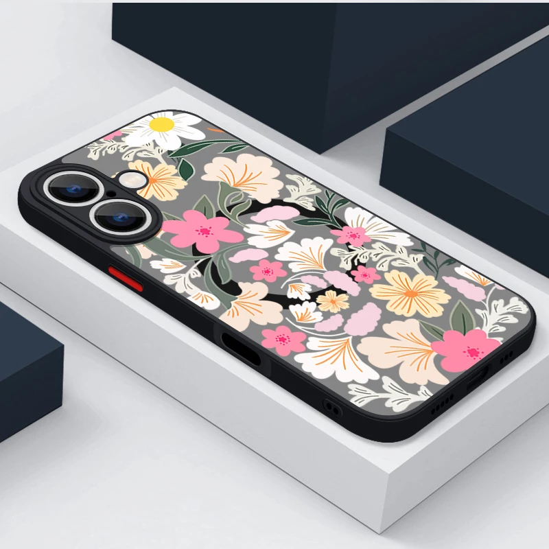 S8ed66874e9c246218c035ba0757c068cj.webp Magnetic Colorful Flower Phone Case For iPhone 17 15 16 Pro Max 14 13 12 Pro Air 11 For Magsafe Wireless Charge Soft Edge Cover