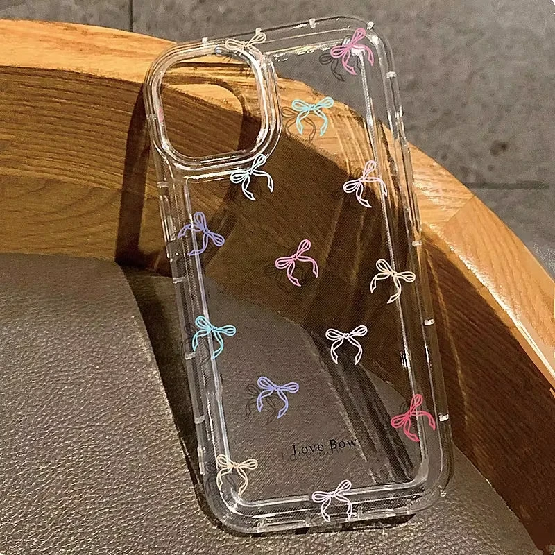 Colorful Love Heart Clear Soft Phone Case For iPhone 17 14 13 11 12 15 16 Pro Max SE 2 7 8 Plus XR X XS Max Anti-Fall Soft Cover