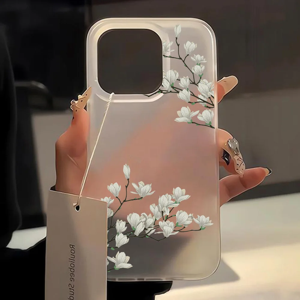 INS Flower Soft Phone Case for iPhone 16 Pro Max Case iPhone 17 15 13 14 12 11 Pro 12 Mini Plus Silicone Shockproof Back Cover