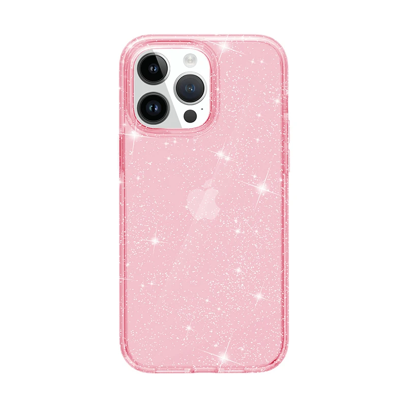 S922e2250794846a091ff194da8930b29B.webp New Bling Sparkle Soft Clear TPU Phone Case For iPhone 15 14 13 12 11 Pro Max Plus X XS Max XR Girls Pink Slim Thin Bumper Cover