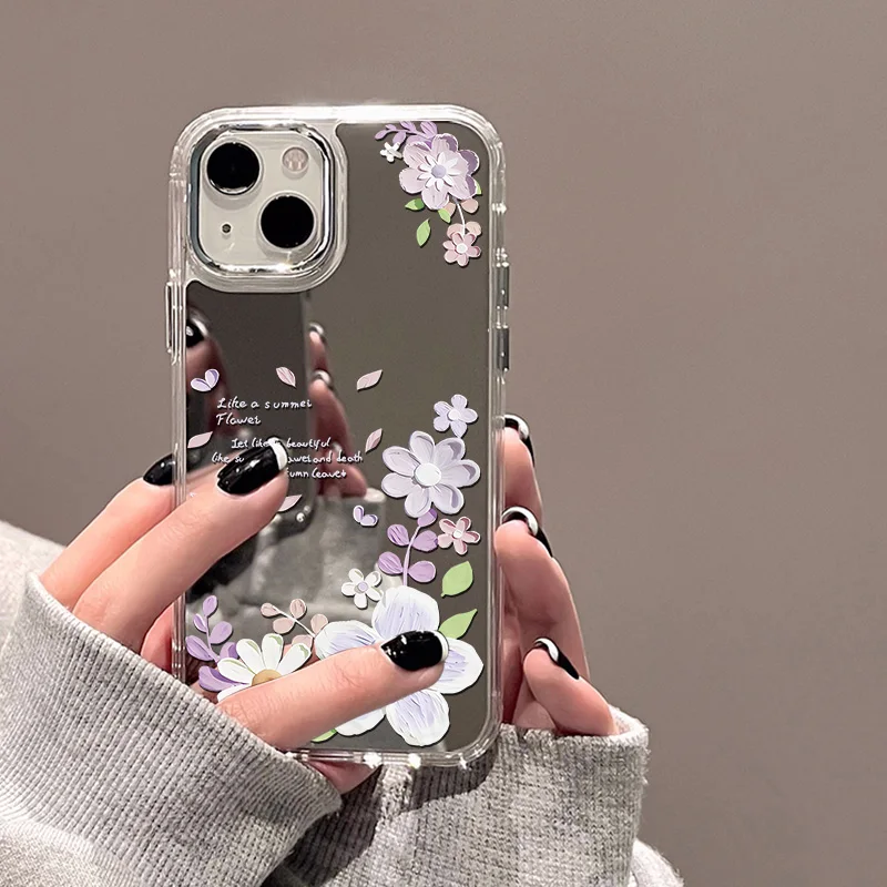 S923822121da54fd3aad48220b6170b61r.webp Love Heart Mirror Phone Case For iPhone 17 Pro Max Case iPhone 16 13 15 11 12 14 Pro Max 17 Air XR XS X Shockproof Bumper Cover
